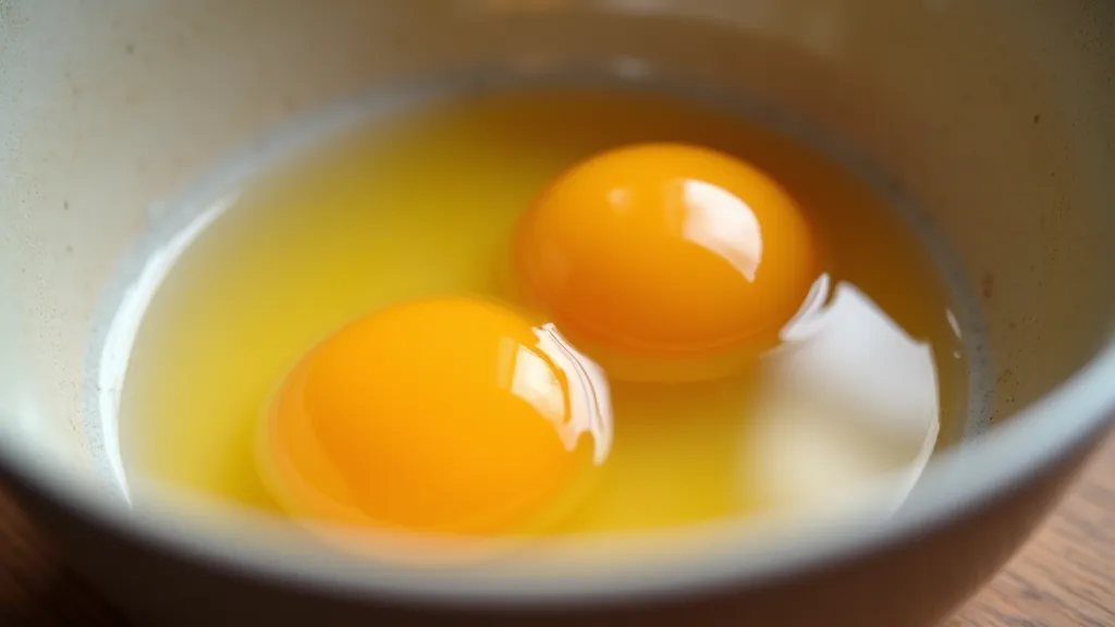 Eggs being cracked into a bowl