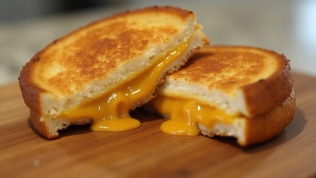 Grilled cheese with melted cheese