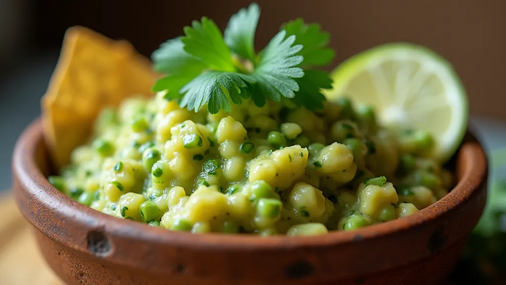 Bowl of guacamole ready to serve