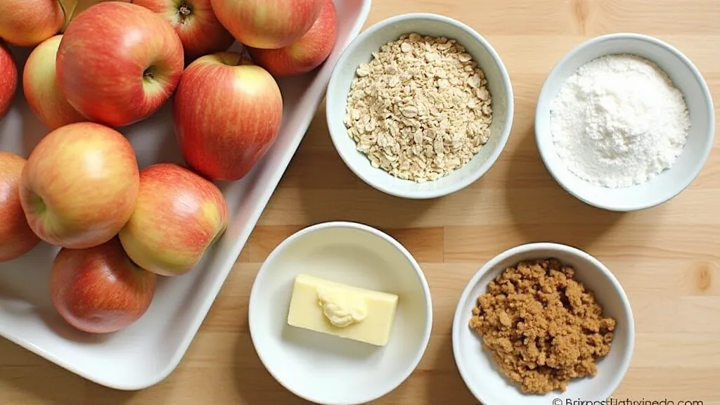 Ingredients for No-Bake Apple Crisp